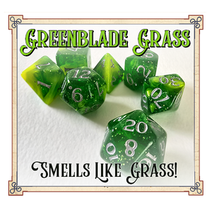Studio Woe - 7-Dice Set - Scented: Greenblade Grass