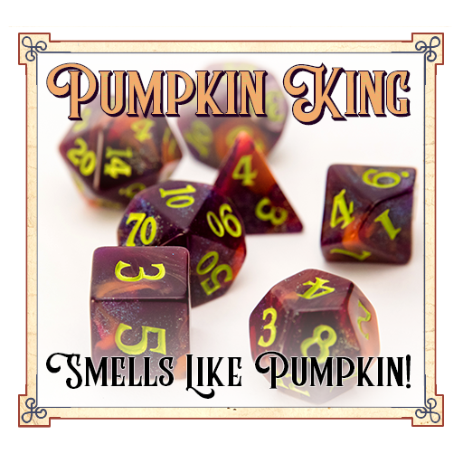 Studio Woe - 7-Dice Set - Scented: Pumpkin King