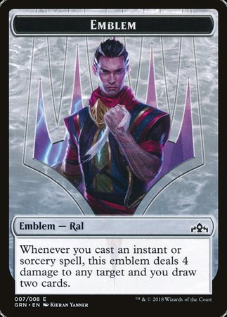 Emblem - Ral, Izzet Viceroy [Guilds of Ravnica Tokens]