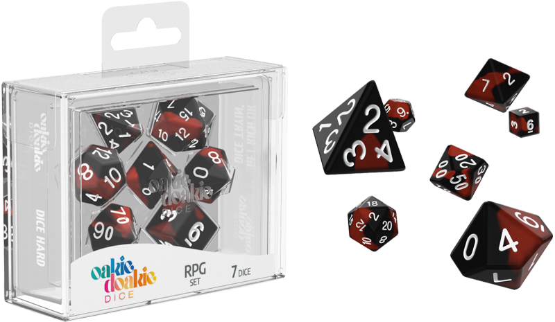 Oakie Doakie Dice - Glow in the Dark - Lava
