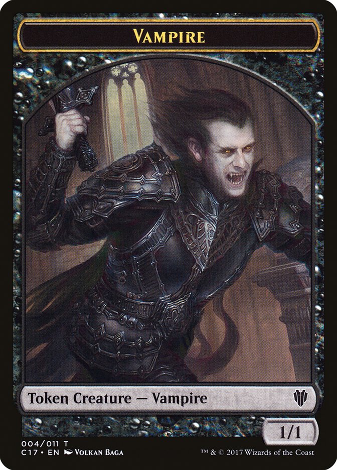 Vampire // Zombie Double-sided Token [Commander 2017 Tokens]