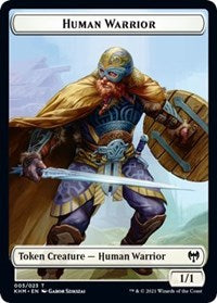 Human Warrior // Bird Double-sided Token [Kaldheim Tokens]