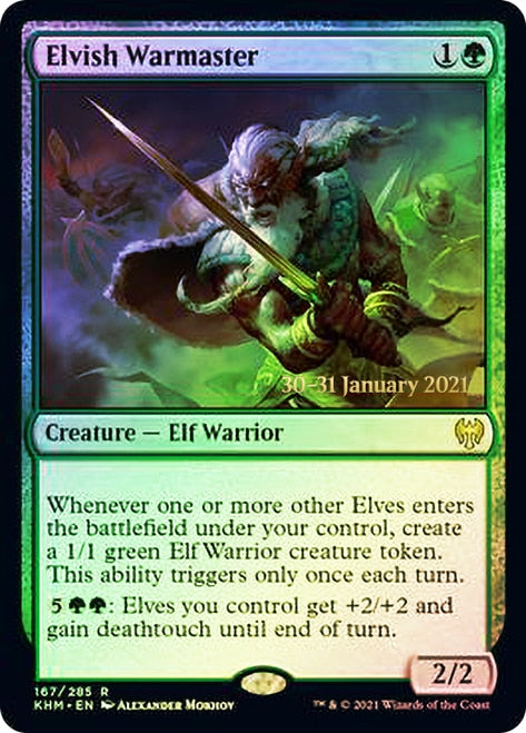 Elvish Warmaster  [Kaldheim Prerelease Promos]