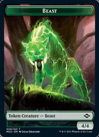 Beast Token // Clue Token (#14) [Modern Horizons 2 Tokens]