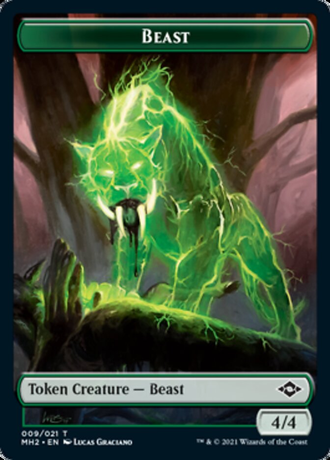 Beast Token // Treasure Token (#20) [Modern Horizons 2 Tokens]