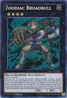 Zoodiac Broadbull [MP17-EN206] Secret Rare