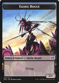 Faerie Rogue // Goblin Rogue Double-sided Token [Commander: Zendikar Rising Tokens]