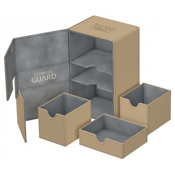 Ultimate Guard - Twin Flip n' Tray - Sand 160 CT