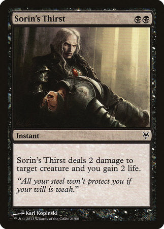 Sorin's Thirst [Duel Decks: Sorin vs. Tibalt]