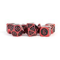 MDG - Metal Dice - Red W/ Black Enamel