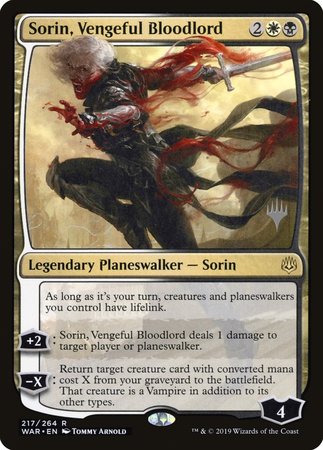 Sorin, Vengeful Bloodlord [War of the Spark Promos]