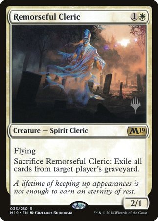 Remorseful Cleric [Core Set 2019 Promos]