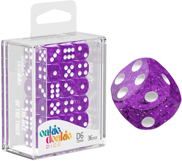 Oakie Doakie Dice - Marble - Purple (D6)