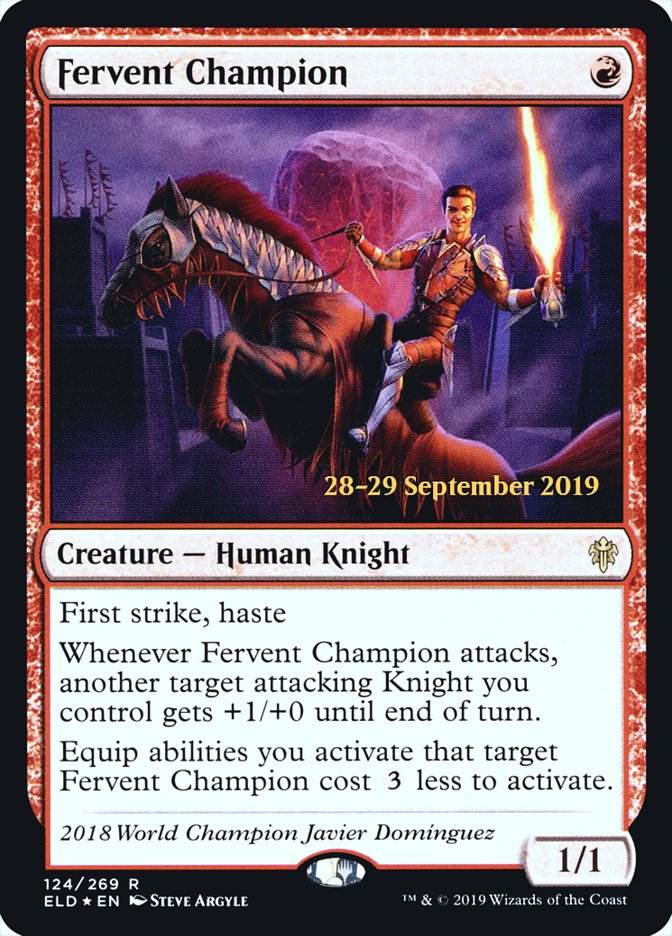 Fervent Champion  [Throne of Eldraine Prerelease Promos]