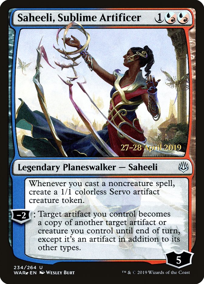 Saheeli, Sublime Artificer  [War of the Spark Prerelease Promos]