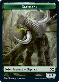 Elephant // Marit Lage Double-sided Token [Double Masters Tokens]