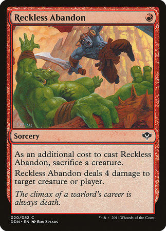 Reckless Abandon [Duel Decks: Speed vs. Cunning]