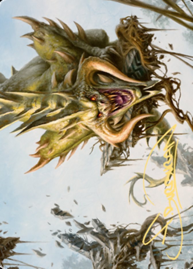 Canopy Baloth Art Card (Gold-Stamped Signature) [Zendikar Rising Art Series]