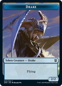 Drake // Plant Double-sided Token [Zendikar Rising Tokens]