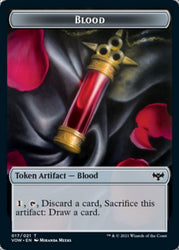 Blood // Slug Double-sided Token [Innistrad: Crimson Vow Tokens]