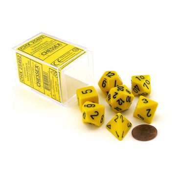 Chessex - Yellow/Black - 7 Die Set