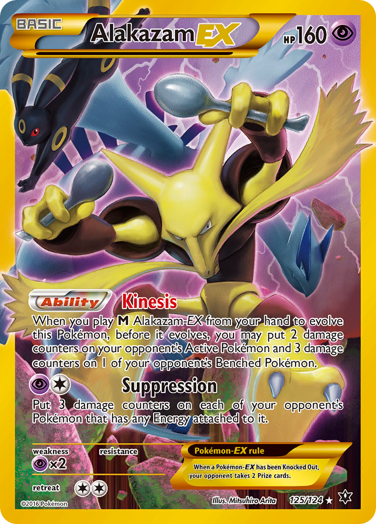 pokemon cards alakazam Alakazam EX (125/124) [XY: Fates Collide]