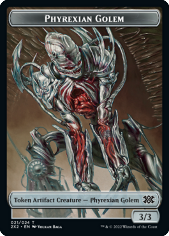 Egg // Phyrexian Golem Double-sided Token [Double Masters 2022 Tokens]