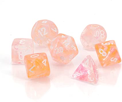 Chessex - Lab Dice - Supernova/White (7 Die Set)