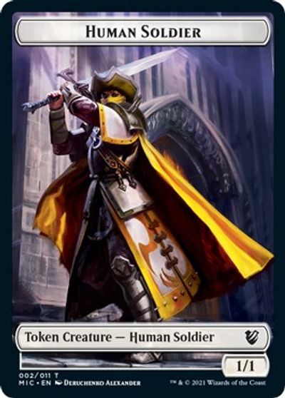 Eldrazi Spawn // Human Soldier Double-sided Token [Innistrad: Midnight Hunt Commander]