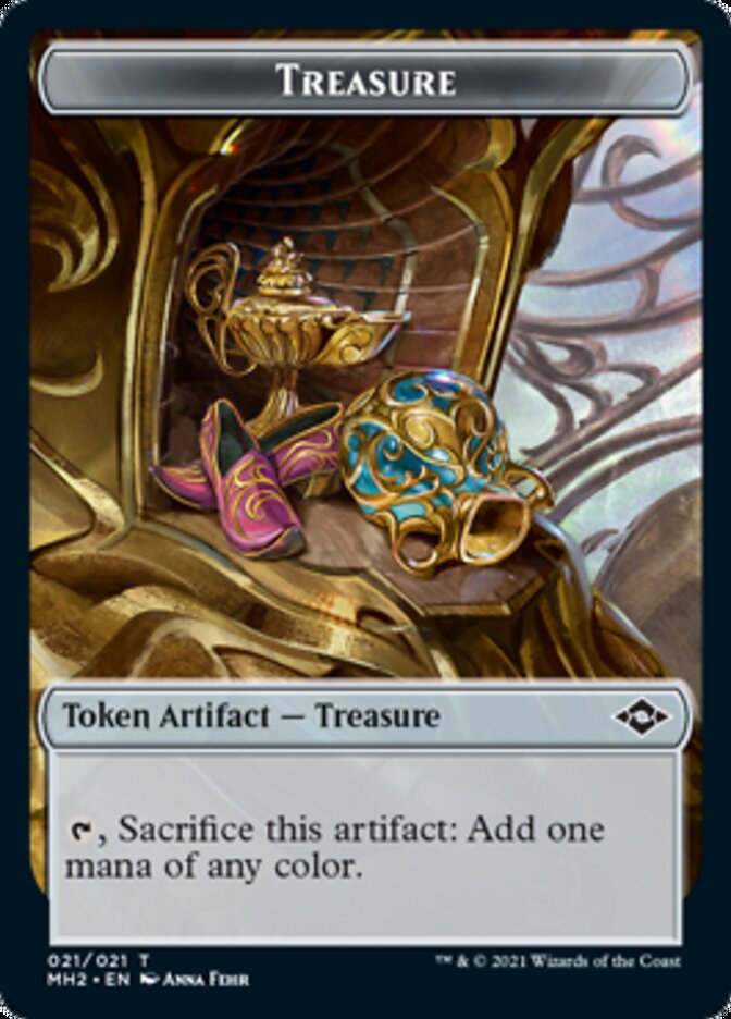 Treasure Token (#21) // Zombie Token [Modern Horizons 2 Tokens]