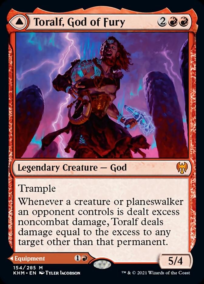 Mtg Kaldheim Mythic Rare Toralf, God of Fury // Toralf's Hammer