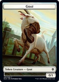 Goat // Food (18) Double-sided Token [Throne of Eldraine Tokens]