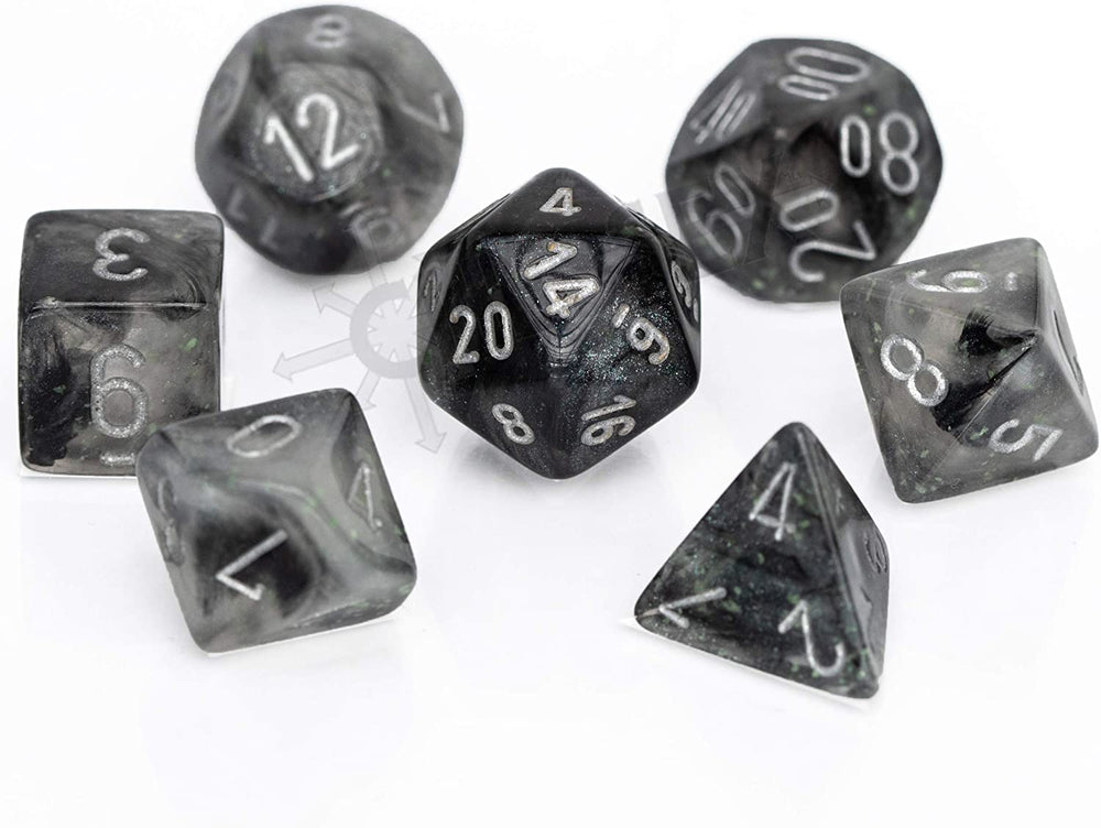 Chessex - Light Smoke/Silver Luminary - 7 Die Set