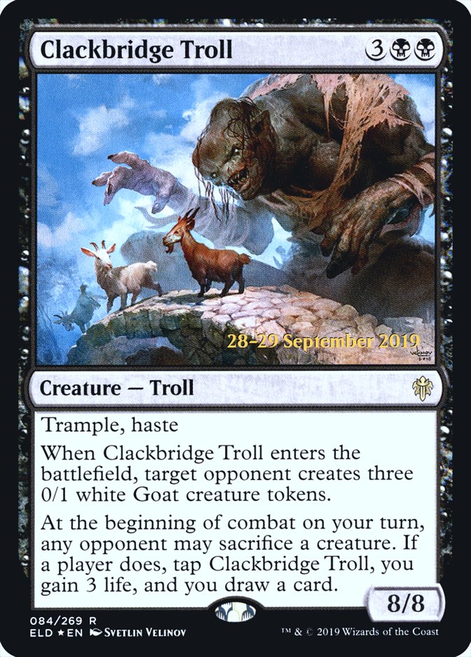 Clackbridge Troll  [Throne of Eldraine Prerelease Promos]