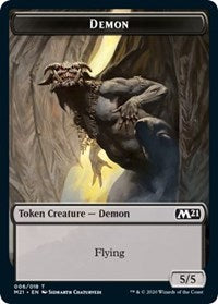 Demon // Zombie Double-sided Token [Core Set 2021 Tokens]