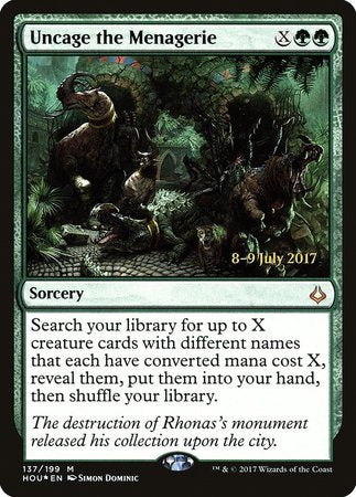 Uncage the Menagerie [Hour of Devastation Promos]