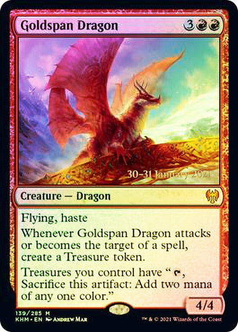 Goldspan Dragon  [Kaldheim Prerelease Promos]