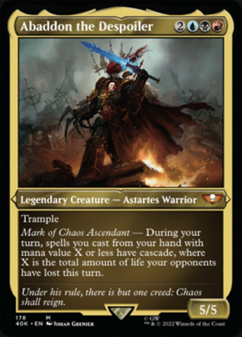 Abaddon the Despoiler (Display Commander) (Surge Foil) [Universes Beyond: Warhammer 40,000]