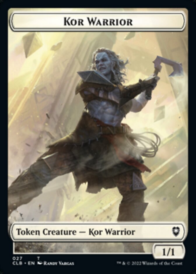 Kor Warrior // Wizard Double-sided Token [Commander Legends: Battle for Baldur's Gate Tokens]