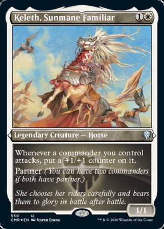 Keleth, Sunmane Familiar (Foil Etched) [Commander Legends]