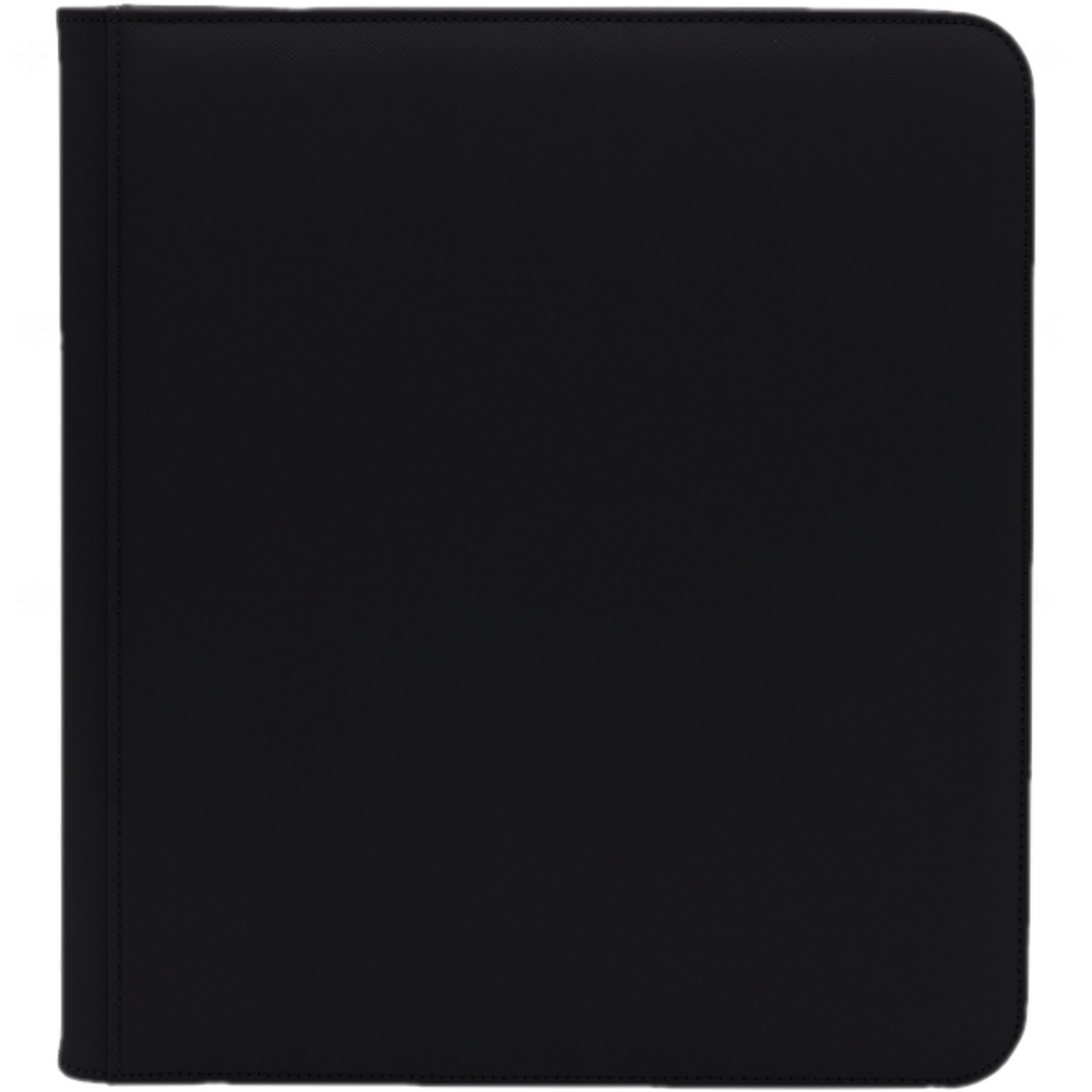 12 Pocket Zippered Binder - Black