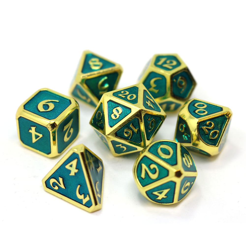 Die Hard - RPG Set - Mythica Gold Aquamarine (7 Dice Set)