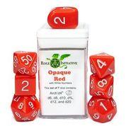 R4I - Dice - Opaque Red with white numbers (7)