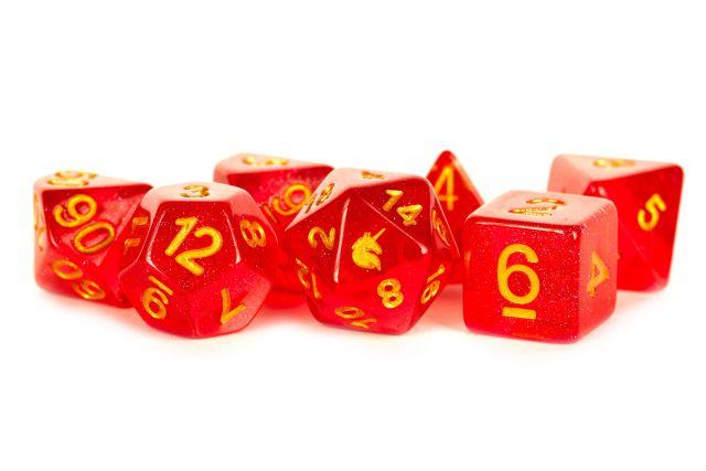 MDG - Acrylic Dice - Unicorn Red
