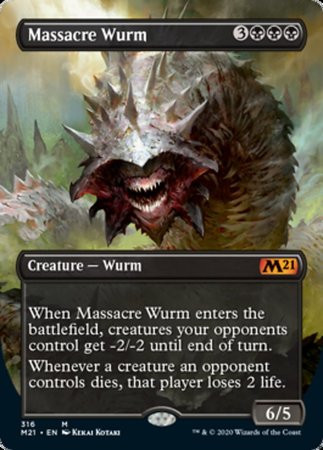 Massacre Wurm (Alternate Art) [Core Set 2021]