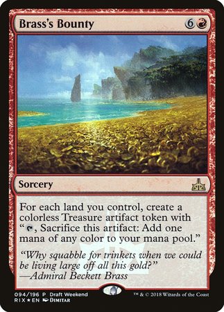 Brass's Bounty [Rivals of Ixalan Promos]