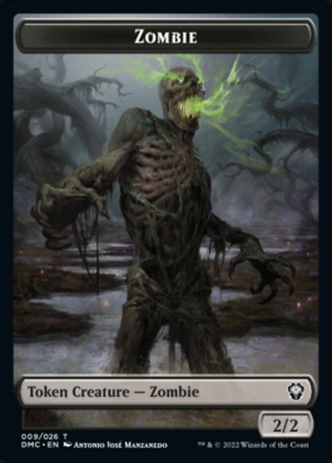 Saproling // Zombie Double-sided Token [Dominaria United Tokens]