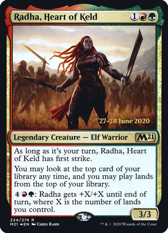 Radha, Heart of Keld  [Core Set 2021 Prerelease Promos]