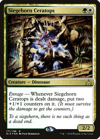 Siegehorn Ceratops [Rivals of Ixalan Promos]