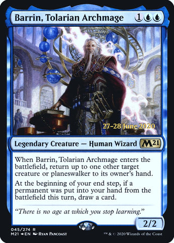 Barrin, Tolarian Archmage  [Core Set 2021 Prerelease Promos]